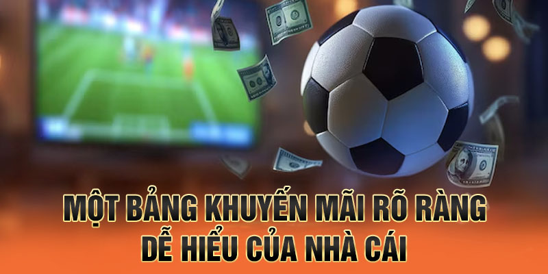 Một bảng khuyến mãi rõ ràng, dễ hiểu của nhà cái