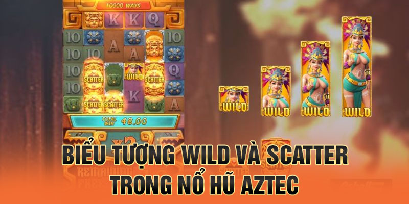 Biểu tượng Wild và Scatter trong nổ hũ Aztec
