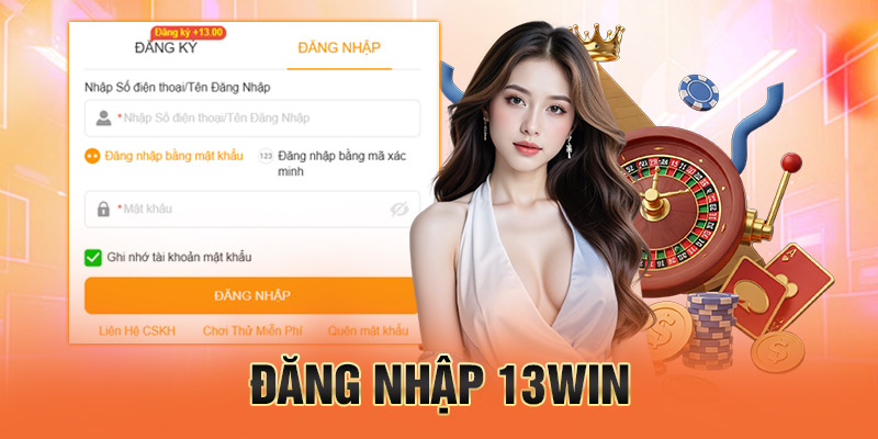 giao diện đăng nhập 13win chính thức