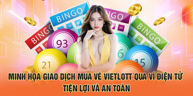 Minh họa giao dịch mua vé Vietlott qua ví điện tử – tiện lợi và an toàn